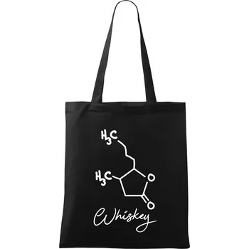Barová chemie - whiskey - Taška bavlněná - 42 x 38 cm ( Černá )