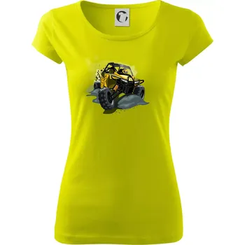 ATV bugina žlutá - Dámské triko Pure - XS ( Limetková )