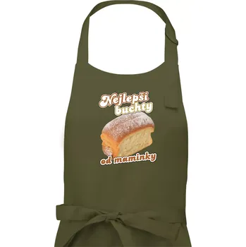 Kuchyňská zástěra Nejlepší buchty od maminky - Dámská zástěra na vaření - Univerzální velikost ( Khaki )