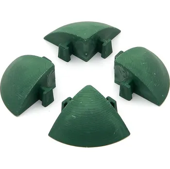 Zelený plastový rohový nájezd pro terasovou dlažbu Linea Easy - 5,4 x 5,4 cm výška 2,5 cm , 80070017