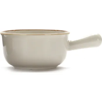 Clay Keramická miska Cotta s rukojetí 18 x 6,5 cm, smetanová
