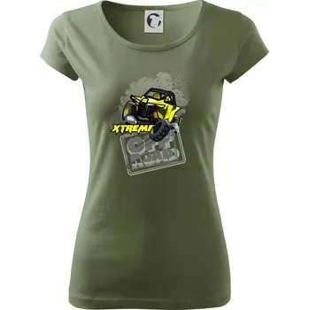 ATV xtreme race - Dámské triko Pure - XS ( Khaki )