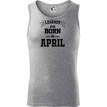 Legends are born in April - Tílko pánské Core - XL ( Tmavě šedý melír )