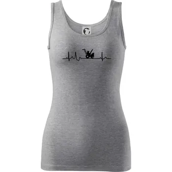 Dámské tričko EKG sněžná fréza - Dámské tílko - M ( Tmavě šedý melír )