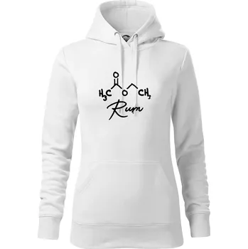 Dámská mikina Barová chemie - rum - Mikina dámská Cape s kapucí - M ( Bílá )