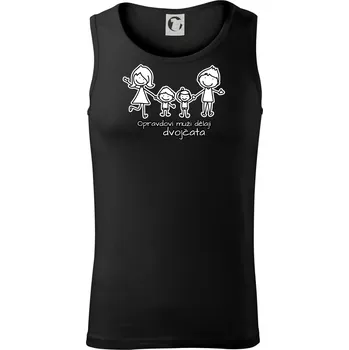 Opravdoví muži dělají dvojčata - kluk kluk - Tílko pánské Core - L ( Černá )