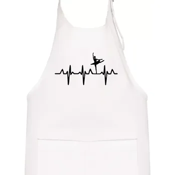 Kuchyňská zástěra EKG balet - Dětská zástěra na vaření - Univerzální velikost ( Bílá )