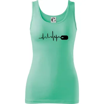Dámské tričko EKG myš - Dámské tílko - M ( Mátová )