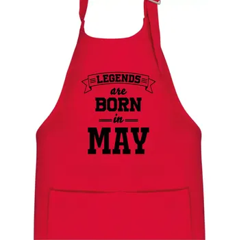 Kuchyňská zástěra Legends are born in May - Dětská zástěra na vaření - Univerzální velikost ( Červená )