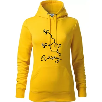 Dámská mikina Barová chemie - whiskey - Mikina dámská Cape s kapucí - M ( Žlutá )