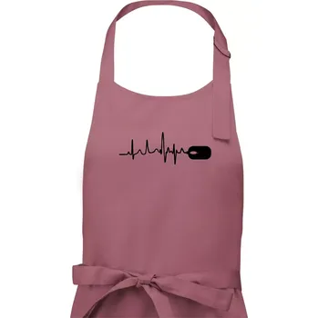 Kuchyňská zástěra EKG myš - Dámská zástěra na vaření - Univerzální velikost ( Starorůžová )