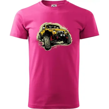 Pánská móda Žlutý offroad s navijákem - Klasické pánské triko vyšší gramáže - 2XL ( Purpurová )