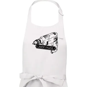 Kuchyňská zástěra Jsem kutil - Dámská zástěra na vaření - Univerzální velikost ( Bílá )
