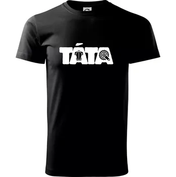 Táta nápis - cyklista - Triko extra velké (5-8XL) - 8XL ( Černá )