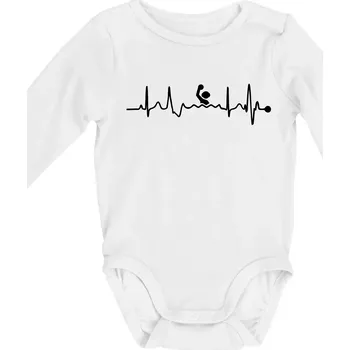 Kojenecký body EKG vodní pólo - Body kojenecké s dlouhým rukávem - Dlouhý r. do 3 měs ( Bílá )
