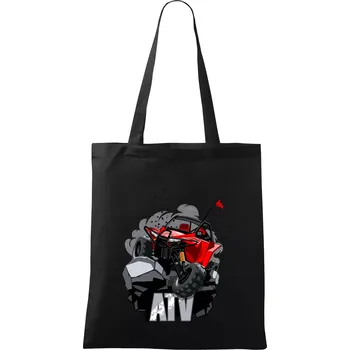 Nákupní taška ATV offroad buggy - Taška bavlněná - 42 x 38 cm ( Černá )