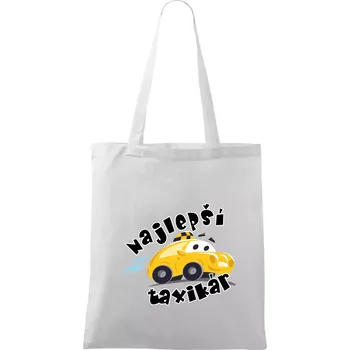 Nejlepší taxikář kreslený - Taška bavlněná - 42 x 38 cm ( Bílá )