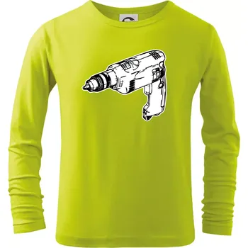 Chlapecké oblečení Vrtačka kreslená - Triko dětské Long Sleeve - 104-110cm / 3-4 roky ( Limetková )