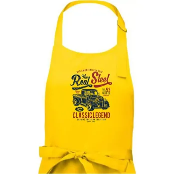 Kuchyňská zástěra The Real Steel - Dámská zástěra na vaření - Univerzální velikost ( Žlutá )