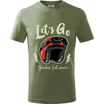 Dětská móda Moto let's go - Tričko dětské bavlněné - 104-110cm / 3-4 roky ( Khaki )