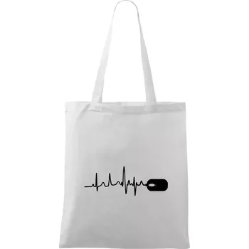 EKG myš - Taška bavlněná - 42 x 38 cm ( Bílá )