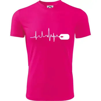EKG myš - Dětské triko sportovní (dresovina) - 146 cm/10 let ( Neon Pink )