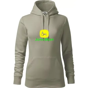 Dámská mikina John Beer traktor - Mikina dámská Cape s kapucí - XS ( Light khaki )