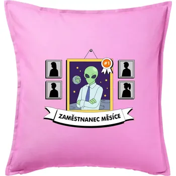 Polštář Zaměstnanec měsíce - Polštář 50x50 - 50x50 - Pouze potah ( Růžová )