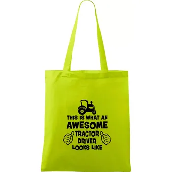 Užasný řidič je zde! - Taška bavlněná - 42 x 38 cm ( Limetková )