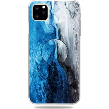 Kryt 3D mramor na iPhone 11 Pro - Dark blue