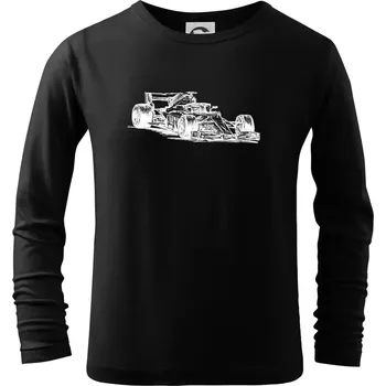 Chlapecké tričko Formule v závodě - Triko dětské Long Sleeve - 122 cm/6 let ( Černá )