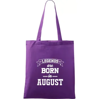 Legends are born in August - Taška bavlněná - 42 x 38 cm ( Fialová )