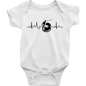 Kojenecký body EKG svářeč - Body kojenecké s krátkým rukávem - Krátký r. 12-18 měs ( Bílá )