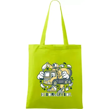 Betonmixátor - Taška bavlněná - 42 x 38 cm ( Limetková )