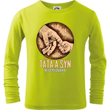 Dětská móda Táta a syn nejlepší dvojka - Triko dětské Long Sleeve - 146 cm/10 let ( Limetková )