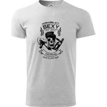 Nesnáším být sexy - fachman - Triko extra velké (5-8XL) - 8XL ( Světlešedý Melír )