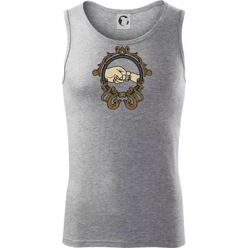 Táta a syn pěsti - Tílko pánské Core - XL ( Tmavě šedý melír )