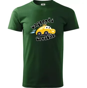 Nejlepší taxikář kreslený - Triko extra velké (5-8XL) - 7XL ( Lahvově zelená )