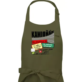 Kuchyňská zástěra Výhody řidiče kamionu - Dámská zástěra na vaření - Univerzální velikost ( Khaki )