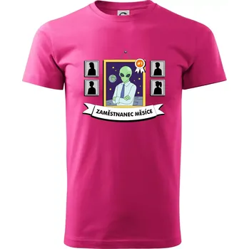 Pánská móda Zaměstnanec měsíce - Klasické pánské triko vyšší gramáže - L ( Purpurová )