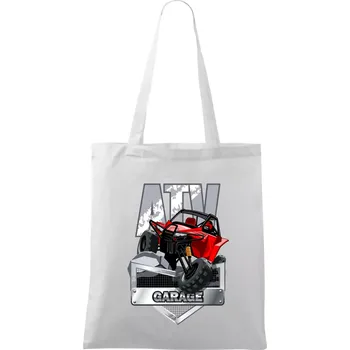 ATV garage - Taška bavlněná - 42 x 38 cm ( Bílá )