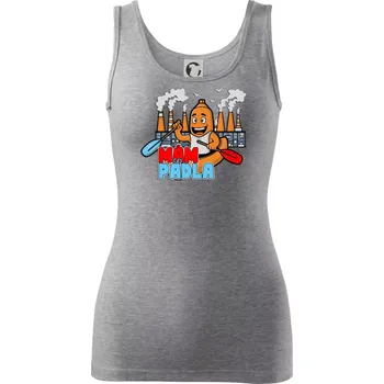 Dámské tričko Mám pádla - Dámské tílko - 2XL ( Tmavě šedý melír )