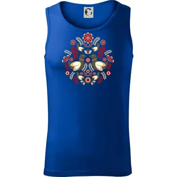 Folklór - hnědí ptáčci - Tílko pánské Core - L ( Královská modrá )