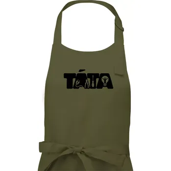 Kuchyňská zástěra Táta nápis - elektrikář - Pánská zástěra na vaření - Univerzální velikost ( Khaki )