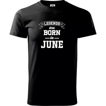 Pánské tričko Legends are born in June - Triko extra velké (5-8XL) - 7XL ( Černá )