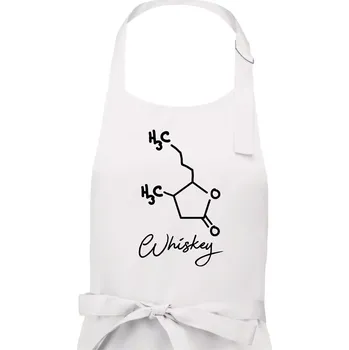 Kuchyňská zástěra Barová chemie - whiskey - Pánská zástěra na vaření - Univerzální velikost ( Bílá )