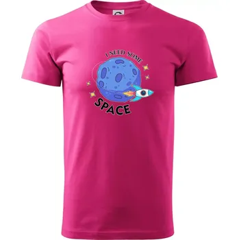 Pánská móda I need some space - Klasické pánské triko vyšší gramáže - L ( Purpurová )