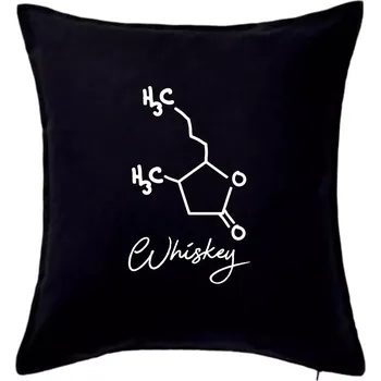 Polštář Barová chemie - whiskey - Polštář 50x50 - 50x50 - Pouze potah ( Černá )