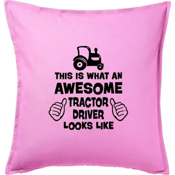 Polštář Užasný řidič je zde! - Polštář 50x50 - 50x50 - Pouze potah ( Růžová )