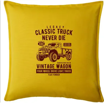 Polštář Classic Truck - Polštář 50x50 - 50x50 - Pouze potah ( Žlutá )